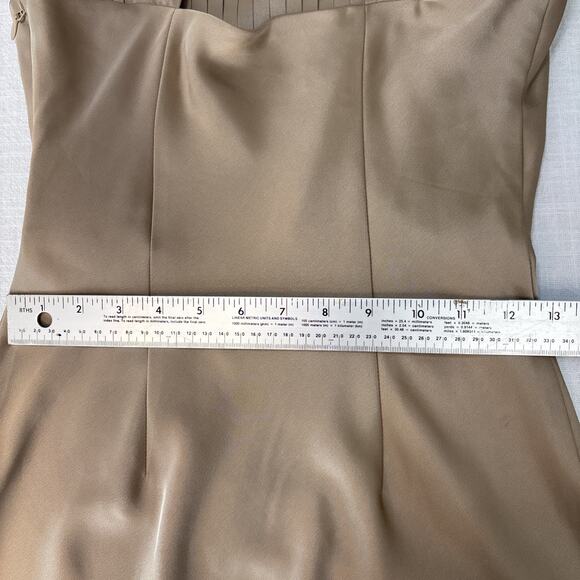 Lavish Alice Pleated Bust Tie Strap Midi Dress - Size 4 - Picture 9 of 13